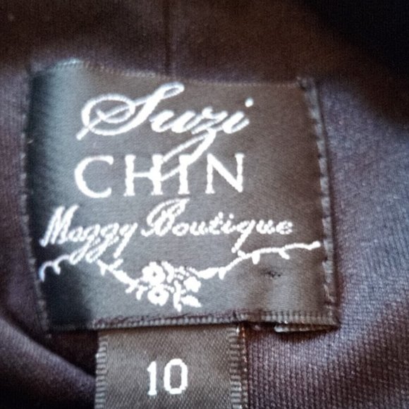 Black White Printed Midi Dress Size 10 - Picture 4 of 4